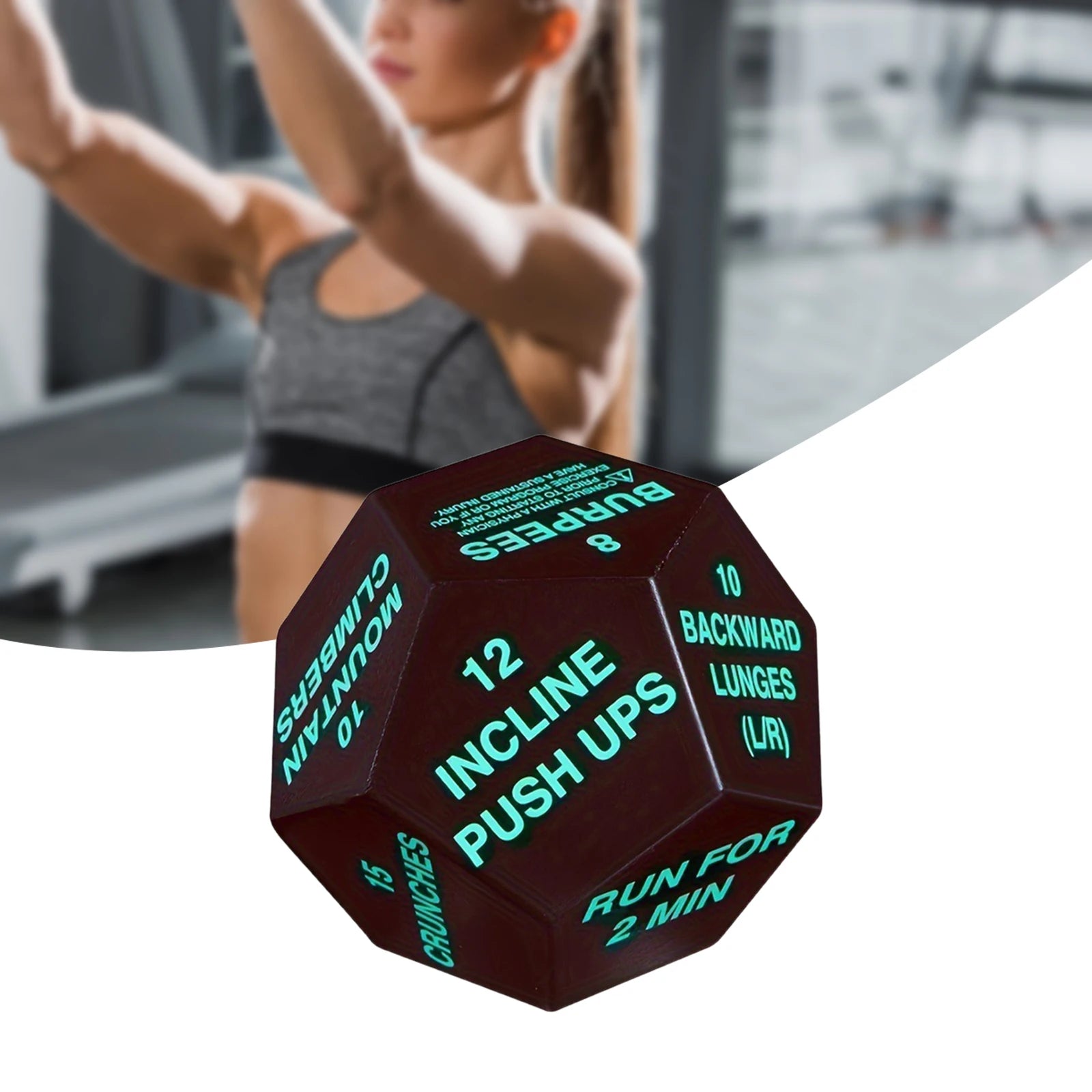 Fitness Dice Exercise Dice Cardio Plyometrics Stretching Workout Game Dice Bodyweight Sports Dice for Beginners Gym Men Women