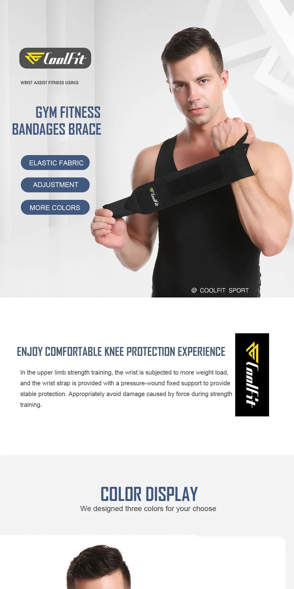 Weight Lifting Wrist Support Wraps with Thumb Loop Gym Elasticated Straps for Crossfit Strength Training Powerlifting Women Men