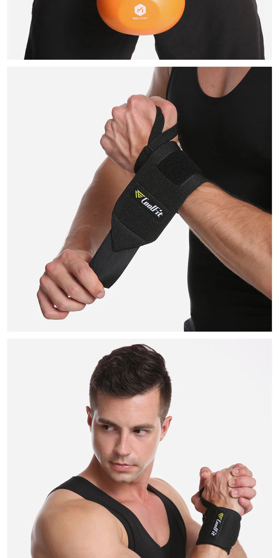 Weight Lifting Wrist Support Wraps with Thumb Loop Gym Elasticated Straps for Crossfit Strength Training Powerlifting Women Men
