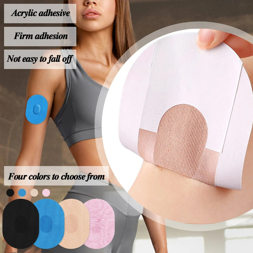 Invisible Fixed Patche 10pcs Elastic Sensor Adhesive Patch Breathable Portable Self-Adhesive for Blood Glucose Moniton