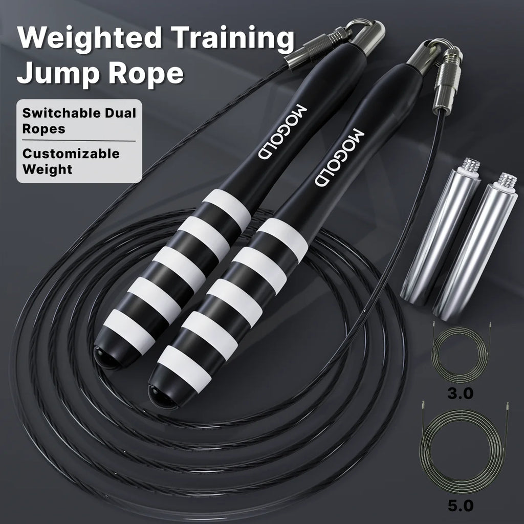 MOGOLD Premium Jump Rope Metal Wire Non-slip Handles Fitness Weight Loss Essential for Active Lifestyle