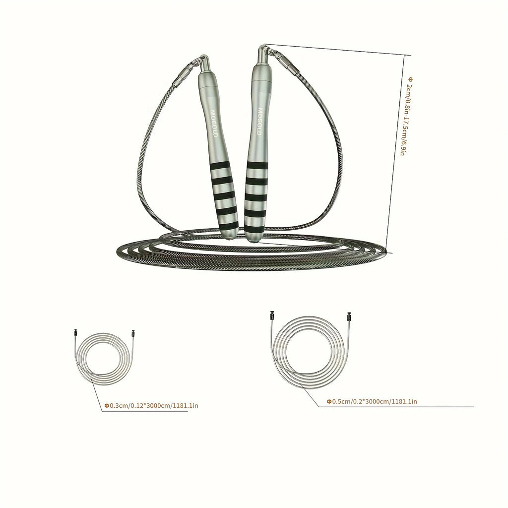 MOGOLD Premium Jump Rope Metal Wire Non-slip Handles Fitness Weight Loss Essential for Active Lifestyle
