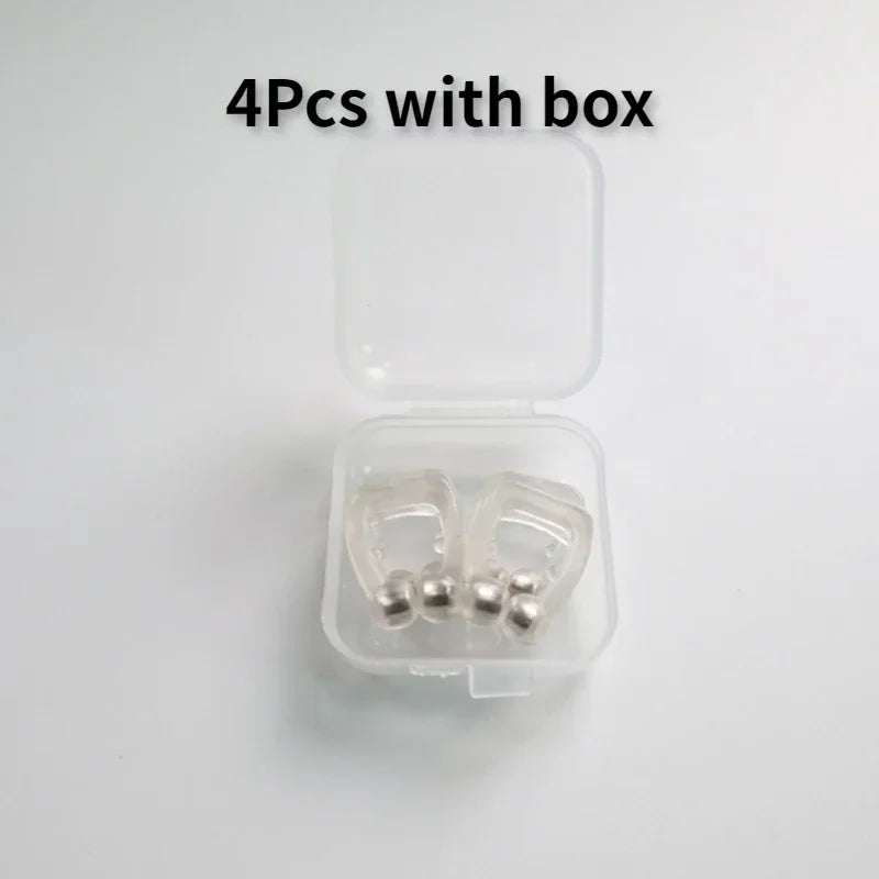 Anti Snoring Device Silicone Nose Clips Magnetic Sleep Tray Sleeping Aid Improve Sleeping Easy Breathe Apnea Guard Night Devices