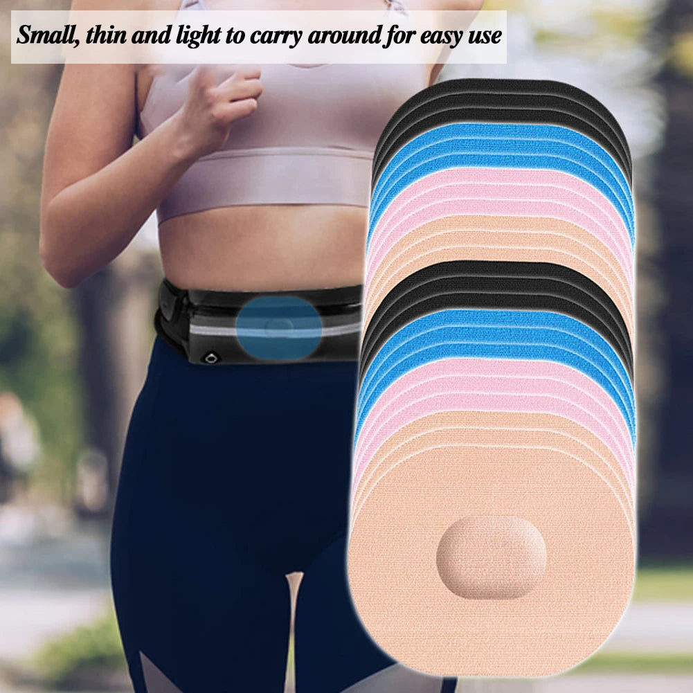Invisible Fixed Patche 10pcs Elastic Sensor Adhesive Patch Breathable Portable Self-Adhesive for Blood Glucose Moniton