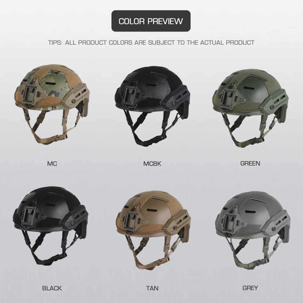 MK Tactical Helmet Breathable for Airsoft Hunting Paintball CS Shooting Training Motocross Riding Protective Camo TM Helmet Gear