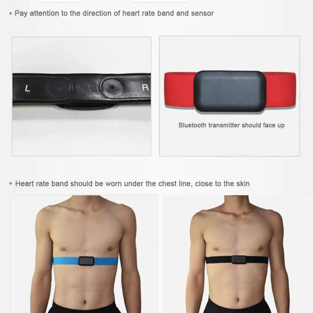 Heart Rate Monitor Chest Belt Strap for Polar Wahoo Sports Wireless Heart Rate Monitor Soft Strap Band for Health Monitor