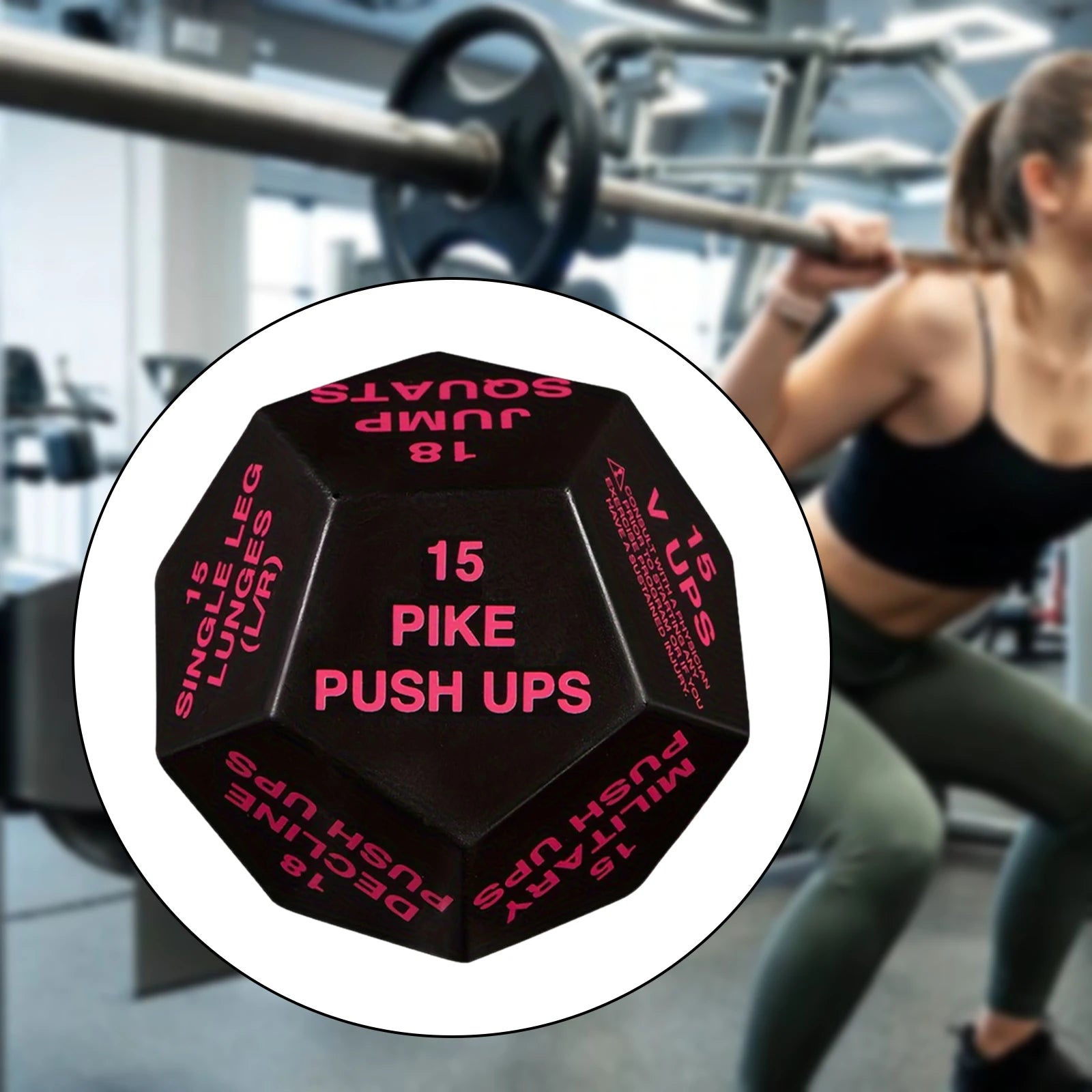 Fitness Dice Exercise Dice Cardio Plyometrics Stretching Workout Game Dice Bodyweight Sports Dice for Beginners Gym Men Women
