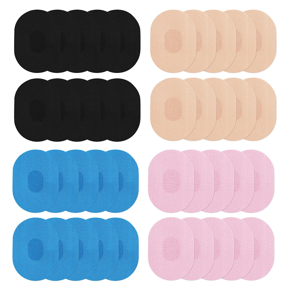 Invisible Fixed Patche 10pcs Elastic Sensor Adhesive Patch Breathable Portable Self-Adhesive for Blood Glucose Moniton