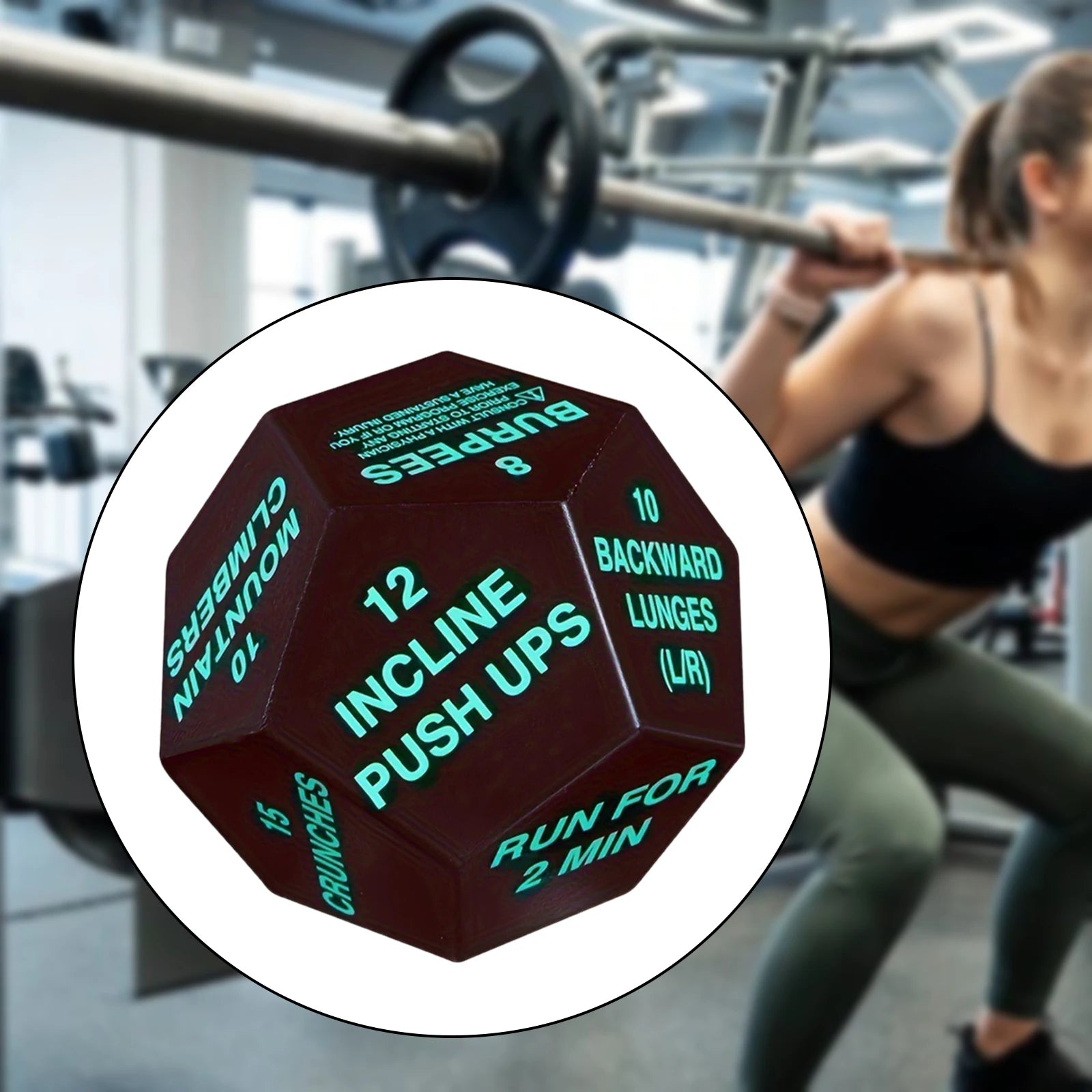 Fitness Dice Exercise Dice Cardio Plyometrics Stretching Workout Game Dice Bodyweight Sports Dice for Beginners Gym Men Women