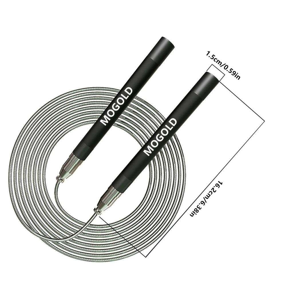 MOGOLD MOJIN Handle Metal Smooth Jump Rope, Minimalist Exercise Fitness Magic Tool