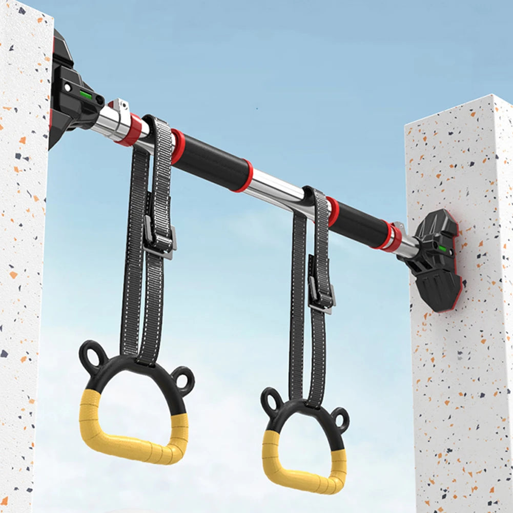 Gymnastics Rings with Adjustable Straps Pull Up Handle Rings Multi-Function Strength Training Equipment for Kids Adults