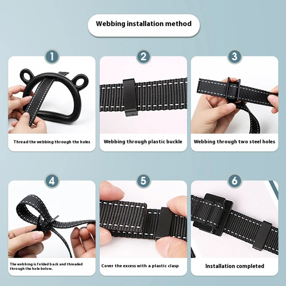 Gymnastics Rings with Adjustable Straps Pull Up Handle Rings Multi-Function Strength Training Equipment for Kids Adults