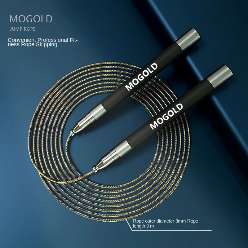 MOGOLD MOJIN Handle Metal Smooth Jump Rope, Minimalist Exercise Fitness Magic Tool