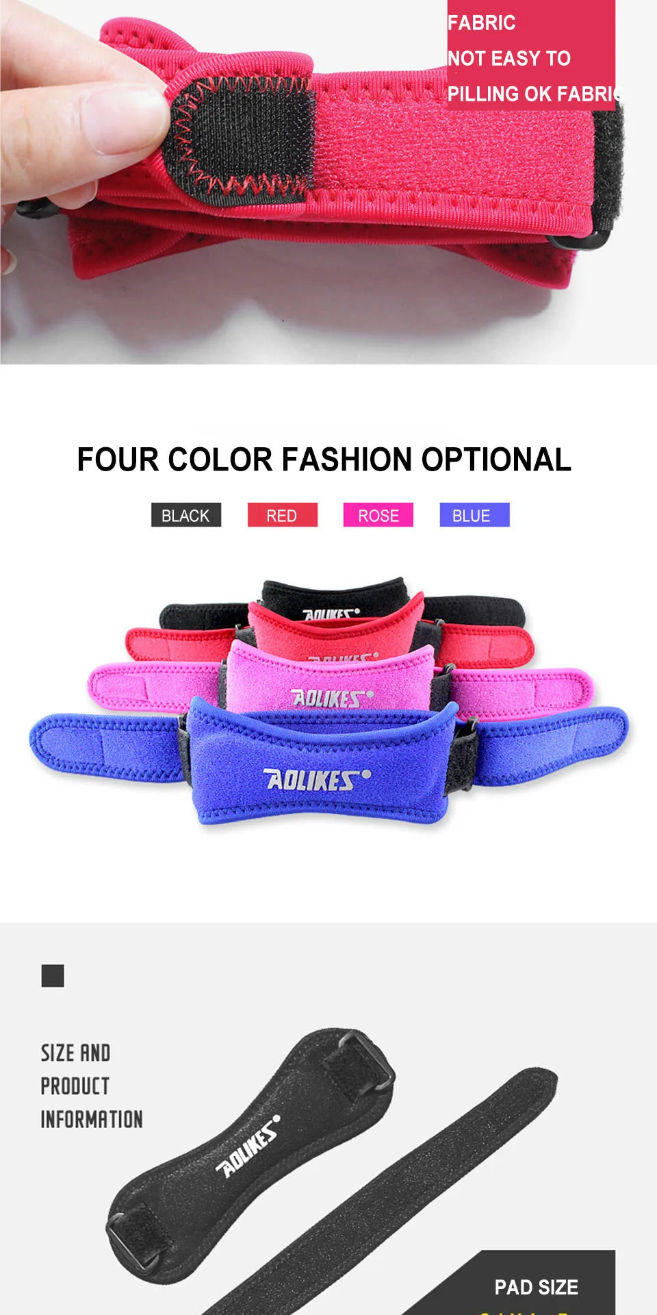 AOLIKES Patellar Tendon Support Strap,Knee Pain Relief & Patella Stabilizer Knee Strap,knee Support for Running,Weightlifting