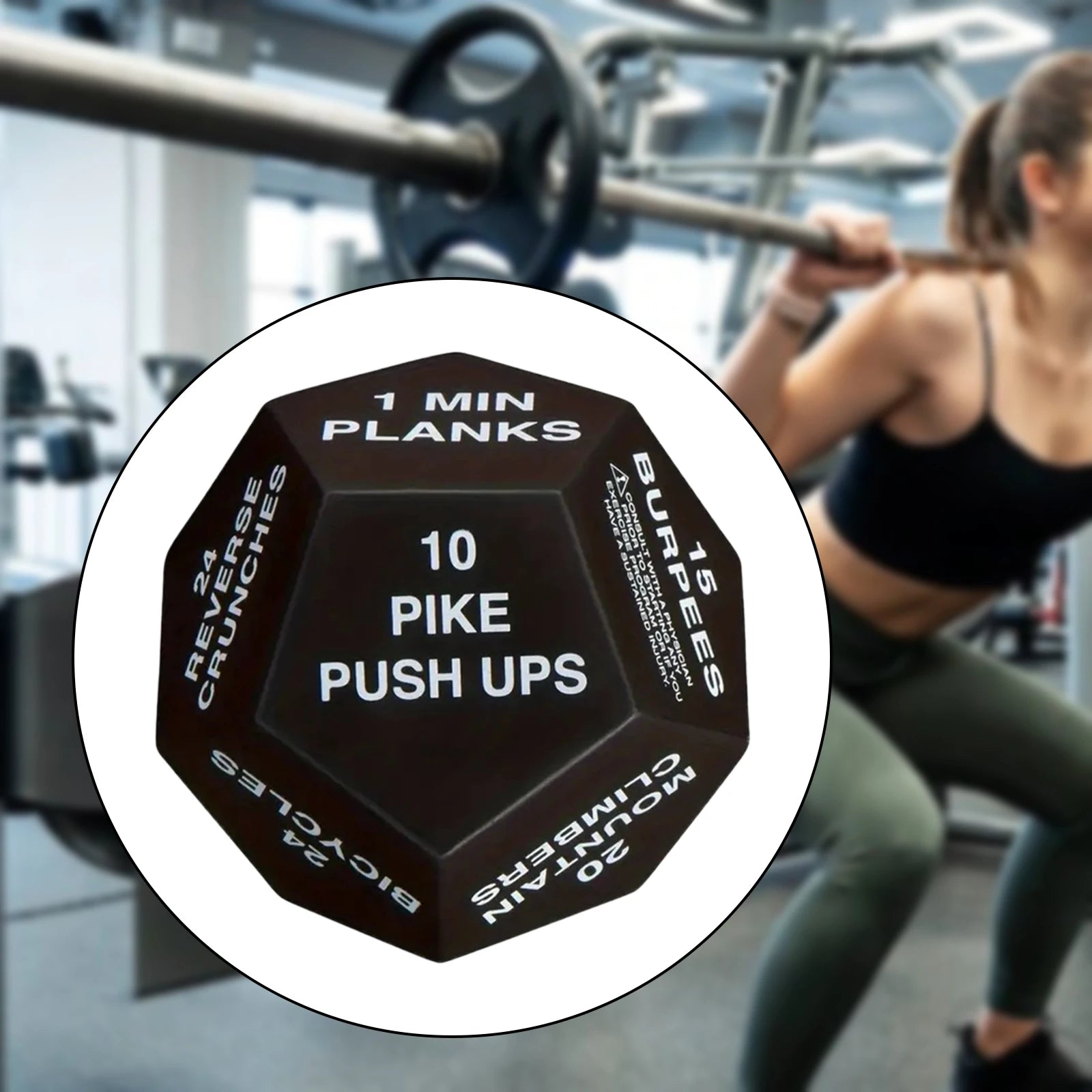 Fitness Dice Exercise Dice Cardio Plyometrics Stretching Workout Game Dice Bodyweight Sports Dice for Beginners Gym Men Women