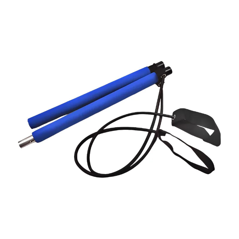 Portable Yoga Pilates Bar Stick With Resistance Band Muscle Toning Fitness Stretching Sports Body Workout Exercise Tension Rope