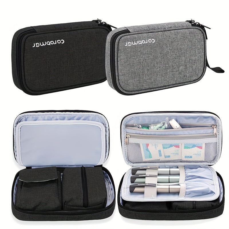 Compact Travel Organiser Case with Removable Pouches – 1pc